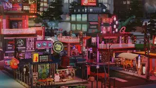 Cyberpunk Street 🌆🚦 | The Sims 4 - Stop Motion Speed Build (No CC)
