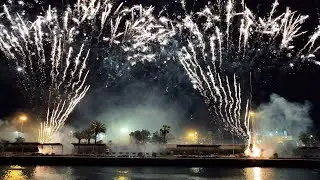 Gran Castillo de fuegos en la Marina de Veles e Vents - Pirotecnia Vulcano