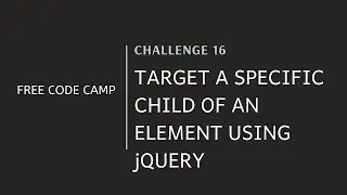 FCC - Target A Specific Child Of An Element Using jQuery - SOLUTION !!!