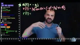 Projectile motion: The Equations (Acceleration, Velocity, Displacement)