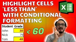 🔎 How to highlight LESS THAN a value with Conditional Formatting in Excel