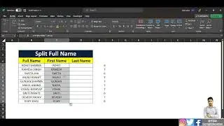 How to Split full Name to First and Last Name in Excel | Split Full Name in Excel | Split Name