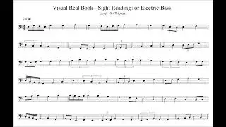 Sight Reading for Bass, Level 10 (Triplets) - Ex  01