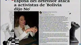 Kary Arias, esposa del Defensor del Pueblo critica el aspecto fisico de las que la insultaron