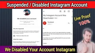 Latest We Disabled Your Your Account | Recover Instagram Disabled Account | Instagram Disabled 2024