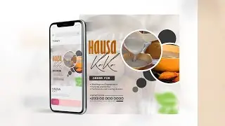 How to design a social media Hausa koko flyer in Photoshop