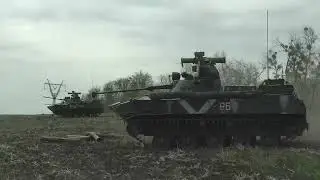 #Russian VDV paratroopers firing Konkurs ATGMs from BMD-2 and RPGs.