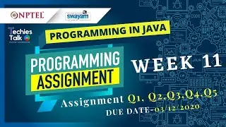 NPTEL Programming in Java Week 11 All Programming Assignment Solutions || August 2020 || Swayam