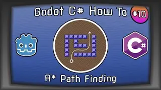 Godot C# How To, Episode 10.  A Star Pathfinding  | A* | A-Star | Godot Mono | Tutorial | Example
