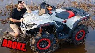 Full Sends BLOWS UP My CAN-AM! Water Skims | DEEP MUD