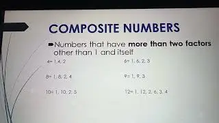 Number Theory: Prime and Composite Numbers