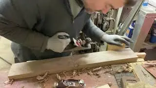 No planer no problem, Rough cut crazy grained walnut hand planed to flat surface