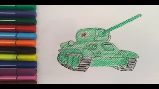 Tank rasmini oson chizish 🪖 | Oson rasm chizish