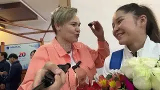 #Репортаж_Маш: встретили женскую сборную по борьбе с чемпионата Азии 2023