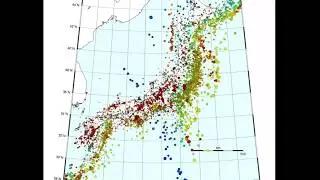 日本の20190904-1004の震源分布  This is the epicenter distribution in 20190904-1004 in Japan