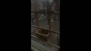 Сам сделал кормушку для птиц на балконе!