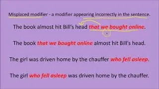 Misplaced Modifiers (Clauses) - Grammar Lesson