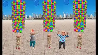 An unexpected accident: the collapse of the colored balls tower with soccer shells