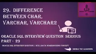 What is difference between Char, Varchar, Varchar2- Oracle SQL Interview series part- 29
