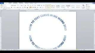 How to Text Curve in Ms word 2010 to Above Version || Ms word Tutorial Text Curve ||