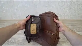 Обзор мужской сумки на пояс из натуральной кожи за 1000р