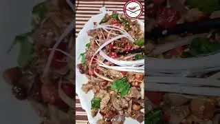 Холодная закуска" Куриные желудки с  арахисом и  кинзой "