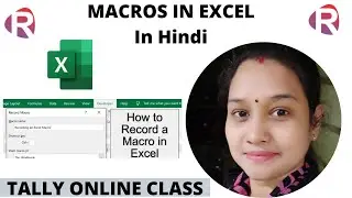 Macros in Ms-Excel||How to use macros in excel||Tally online class