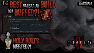 Diablo IV season 4 🔥Midseason PATCH notes 👀 INSANE buff❗To the BEST Barbarian build & Holy Bolt NERF