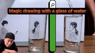 Magic drawing with a glass of water #dthacks92 #hack #lifehacks #tips #experiment #ideas