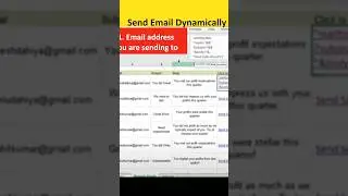 dynamic email #excel #exceltips #shorts #trending