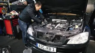 Mercedes Benz S320 W221 замена масла / Бортовой журнал