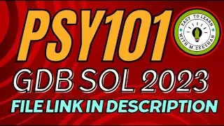 PSY101 GDB Solution Spring 2023/ PSY101 GDB 2023 Solution 