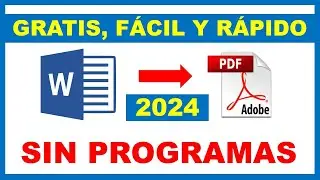 Como convertir de WORD a PDF Sin programas| Fácil y rápido 2024