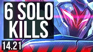 MORDEKAISER vs AATROX (TOP) | 6 solo kills, 10/4/11 | KR Diamond | 14.21