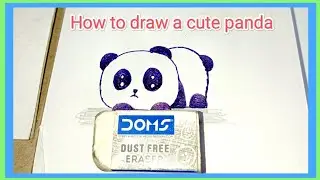 how to draw a cute panda#art #art for kids