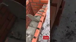 How to build a masonry arch brick wall specially windows and opening #construction #shorts