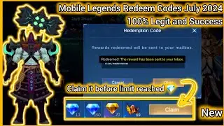 Mobile Legends Redeem Codes July 8 2024 - MLBB Diamond redeem code Today! Collect your ML Promo Dias