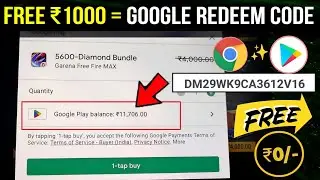 CLAIM ₹1000 Google Redeem Code 🔥 Free Redeem Code Free Rewards😊 Google Redeem Code Store Gaming