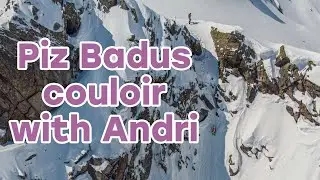 Piz Badus couloir with Andri