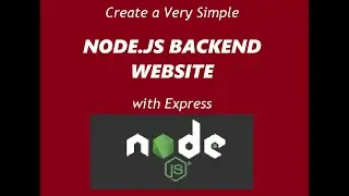 Create a simple Node.js backend website by using Express package