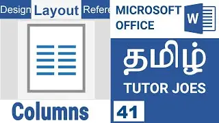 Columns in Microsoft Office Word Tamil |Layout Menu | COA | TNDTE | DOTE