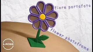 DIY flower photo frame from recycled wood cut out