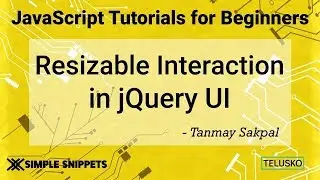 Resizable Interaction in JQuery UI  2019