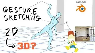 Gesture Sketching Animation in Grease Pencil Blender Tutorial