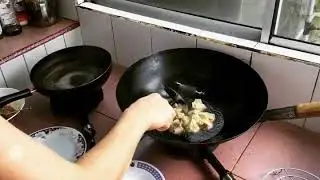 Wife cooks brunch