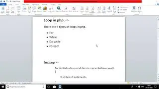 Types of loops in php