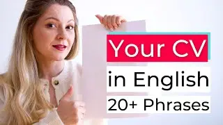 How To Write a CV in English? 20+ Phrases for a Resume in English | Learn English for life
