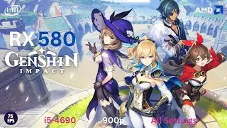 Genshin Impact | 900p | All Settings | Aisurix RX580 | i5-4690