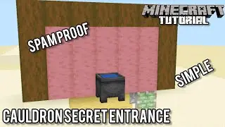 Cauldron Secret Entrance SPAM PROOF | Minecraft 1.21 Redstone Tutorial