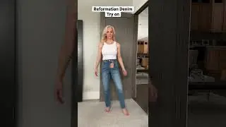 Reformation Denim Haul and Try On #shorts